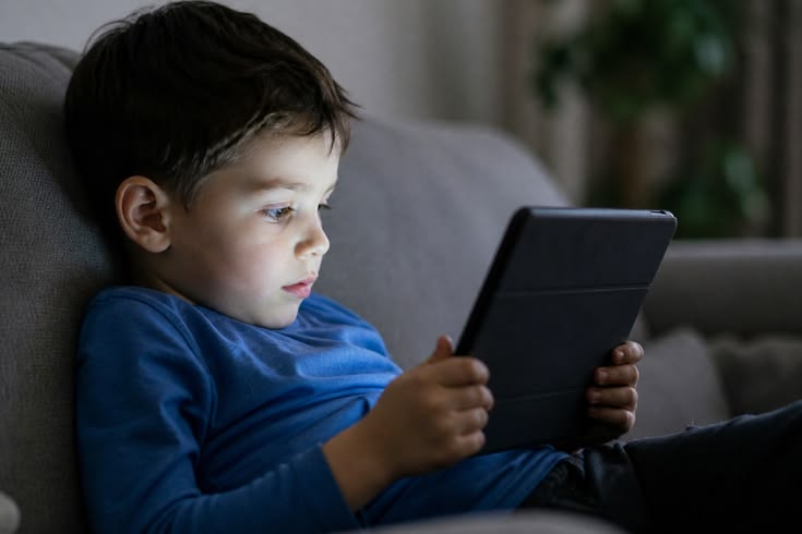 Child using a tablet