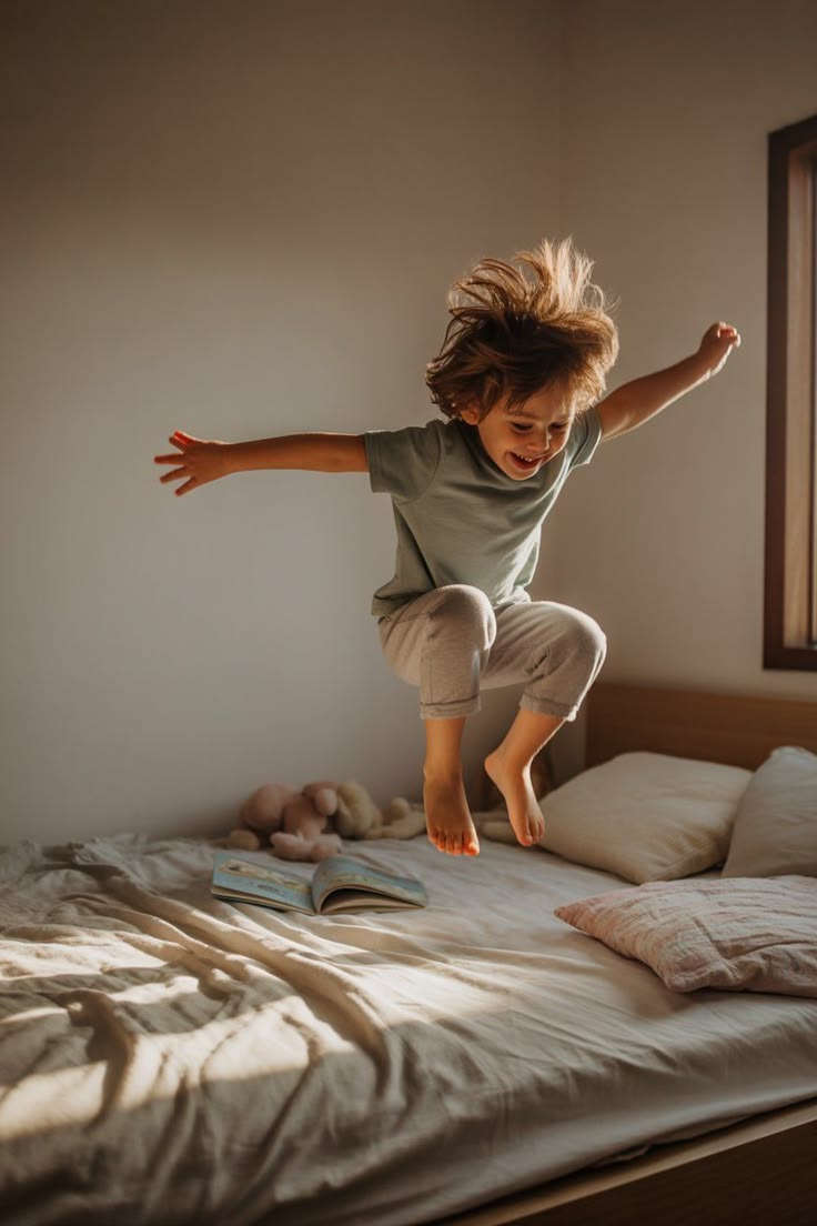 Energetic child who wants to move, not sit at a desk